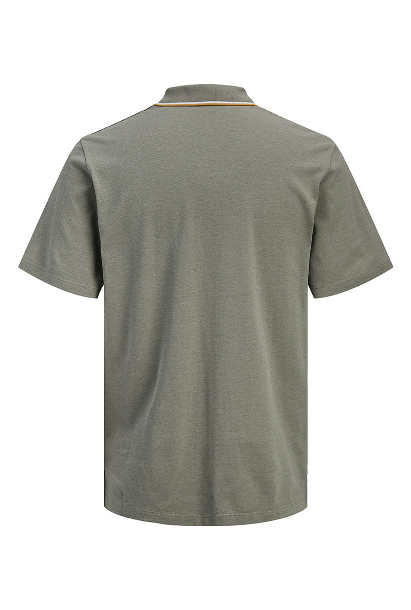 Back image of Blaze s/s polo in green, by brand Jack&jones