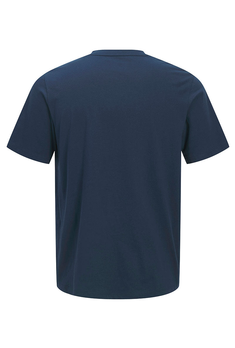 Back image of Blaze vneck tshirt in navy, by brand Jack&jones