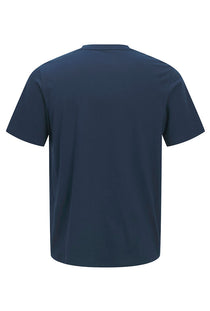 Back image of the Blaze vneck tshirt in navy, by brand Jack&jones