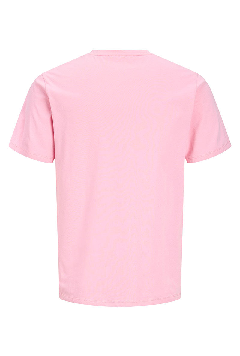 Back image of Blaze vneck tshirt in pink, by brand Jack&jones