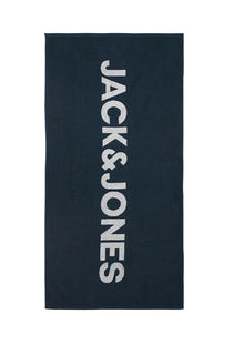 Front image of the Logo beach towel in navy, by brand Jack&jones
