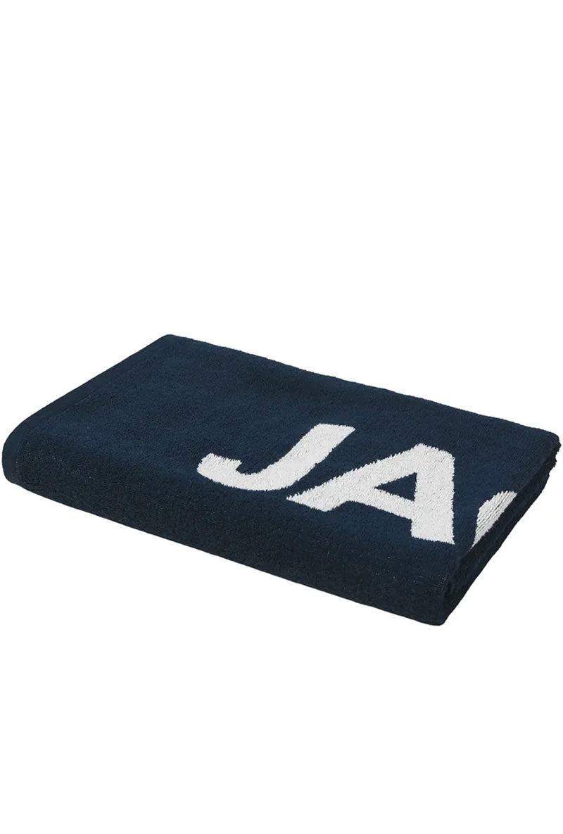 Front image of Logo beach towel in navy, by brand Jack&jones