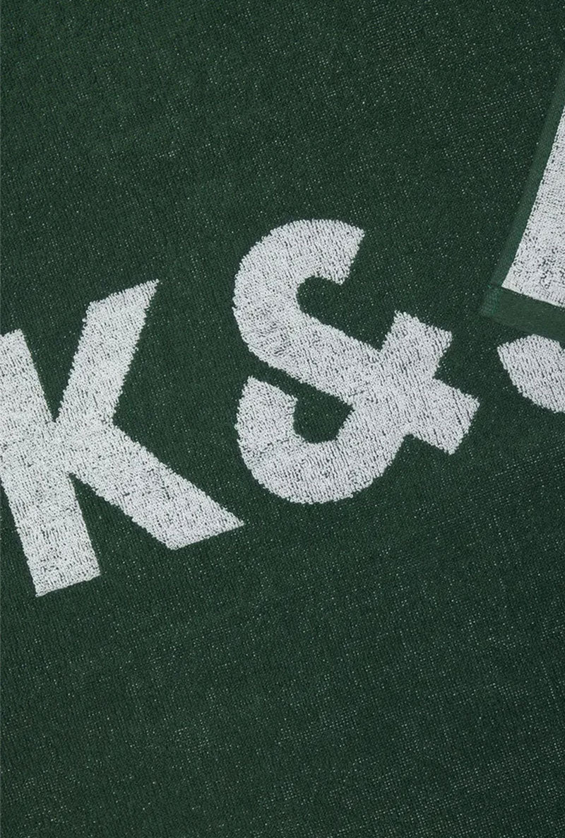 Front detail image of Logo beach towel in green, by brand Jack&jones