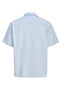 Back image of the Milo seersucker resort shirt in light blue, by brand Jack&jones