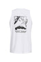 Back image of the Sunset back print sleeveless tshirt in white, by brand Jack&jones