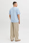 Back image of a model wearing the Blu alex ss tee in light blue, by brand Jack&jones