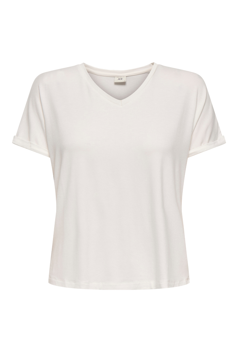 Product image of Jdy sissy s/s vneck top in off white, by brand Jacqueline de yong