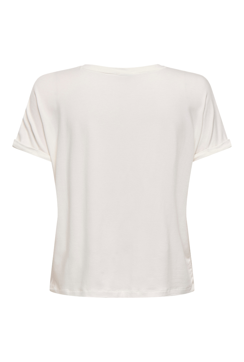 Product image of Jdy sissy s/s vneck top in off white, by brand Jacqueline de yong