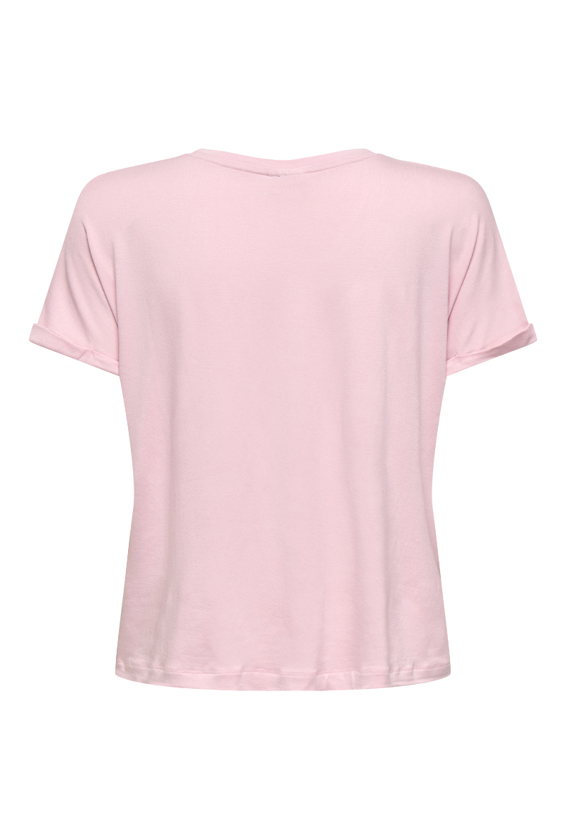 Product image of Jdy sissy s/s vneck top in pink, by brand Jacqueline de yong
