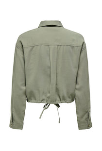 Back image of the Laris life jacket in olive, by brand Only