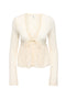 Front image of Laya lace cardigan in cream, by brand Only