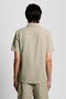 Back image of the Crinkle resort shirt in stone, by brand Lyle and scott