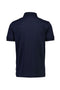 Back image of the Needle drop s/s polo in navy, by brand Lindbergh