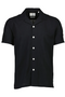 Front image of the Casual linen blend resort shirt in black, by brand Lindbergh
