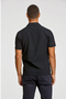 Back image of a model wearing the Casual linen blend resort shirt in black, by brand Lindbergh