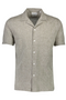 Front image of the Casual linen blend resort shirt in khaki, by brand Lindbergh