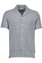 Front image of the Cotton structure s/s shirt in grey, by brand Lindbergh
