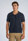 Image of CROCHET S/S SHIRT in navy, by brand LINDBERGH
