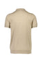 Back image of the Ecovero s/s knit polo in sand, by brand Lindbergh