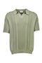 Front image of the Knitted s/s polo in light green, by brand Lindbergh