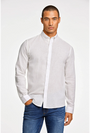 Image of LINEN/COTTON LS SHIRT in white, by brand LINDBERGH