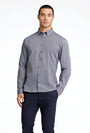 Image of LINDBERGH MOULINE STRETCH L/S SHIRT in black, by brand LINDBERGH