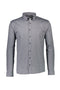 Front image of the Lindbergh mouline stretch l/s shirt in black, by brand Lindbergh