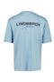 Back image of the O neck logo oversized tshirt in teal, by brand Lindbergh