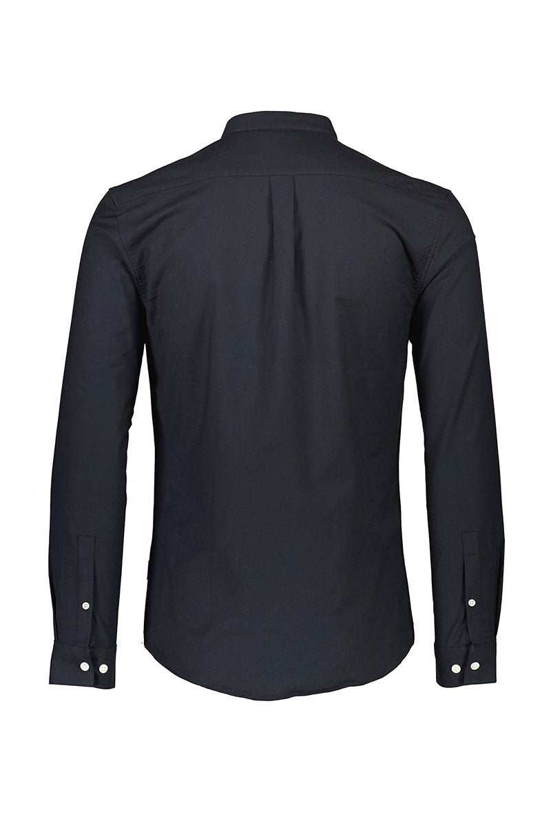 Back image of Lindbergh oxford superflex l/s shirt in black, by brand Lindbergh