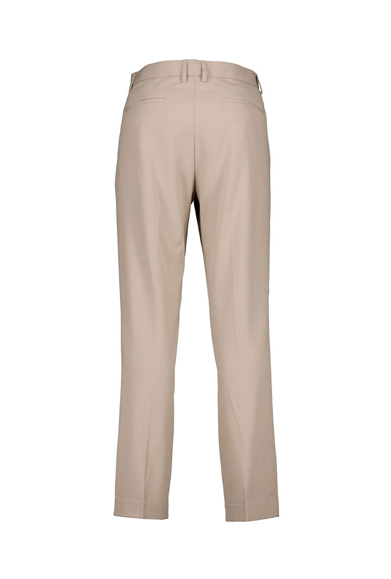 Front image of Lindbergh relaxed fit formal trousers in brown, by brand Lindbergh