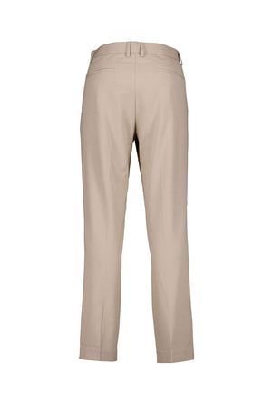Front image of the Lindbergh relaxed fit formal trousers in brown, by brand Lindbergh