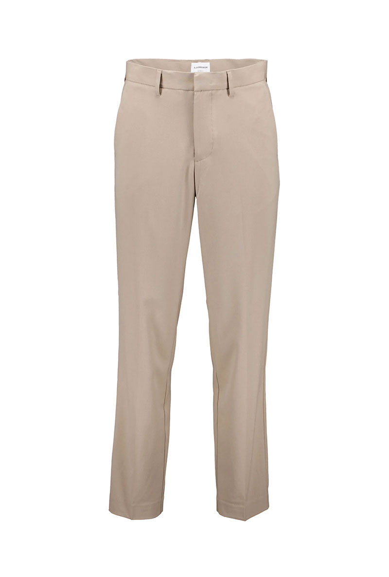 Front image of Lindbergh relaxed fit formal trousers in brown, by brand Lindbergh