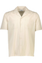 Front image of the Seersucker s/s shirt in beige, by brand Lindbergh