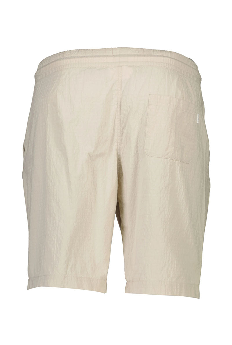 Back image of Seersucker shorts in beige, by brand Lindbergh