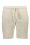 Front image of the Seersucker shorts in beige, by brand Lindbergh