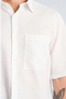 Front image of the Solid dobby s/s shirt in white, by brand Lindbergh
