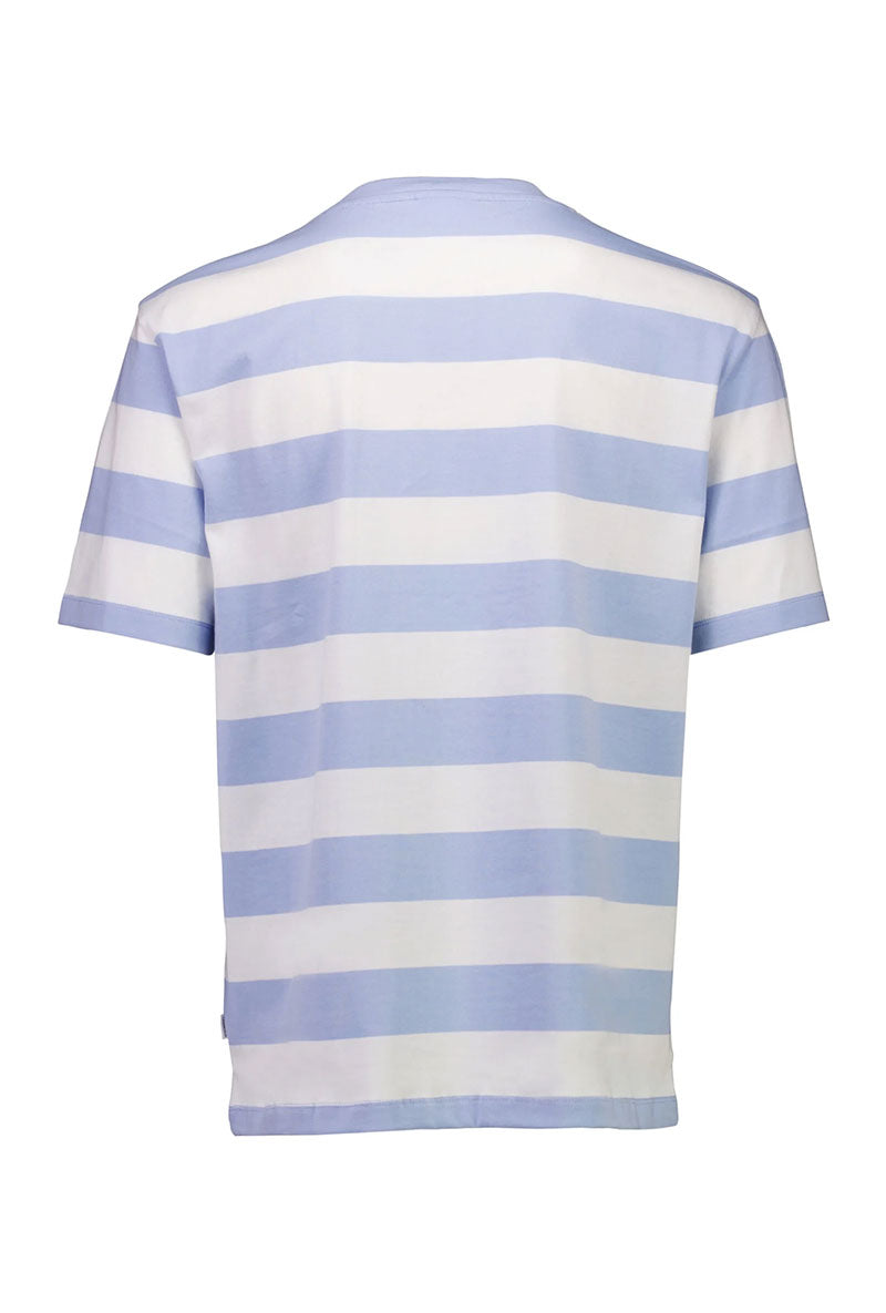 Back image of Striped oversized t in aqua, by brand Lindbergh