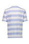 Back image of the Striped oversized t in aqua, by brand Lindbergh