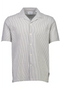 Front image of the Striped seersucker shirt in stripe, by brand Lindbergh