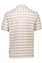 Back image of the Striped structure s/s shirt in brown, by brand Lindbergh