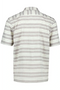 Back image of the Striped structure s/s shirt in sand, by brand Lindbergh