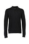 Front image of the Ecovero ls polo in black, by brand Lindbergh
