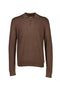 Front image of the Ecovero ls polo in brown, by brand Lindbergh