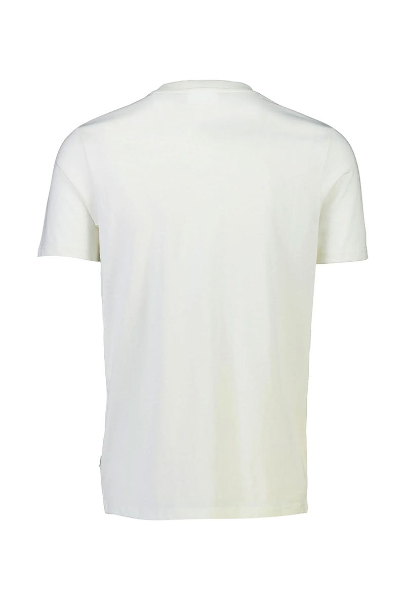 Back image of Embroidery ss tshirt in off white, by brand Lindbergh
