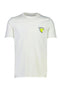 Front image of the Embroidery ss tshirt in off white, by brand Lindbergh