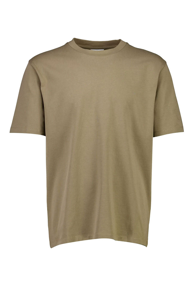 Front image of Oneck oversize tshirt in stone, by brand Lindbergh