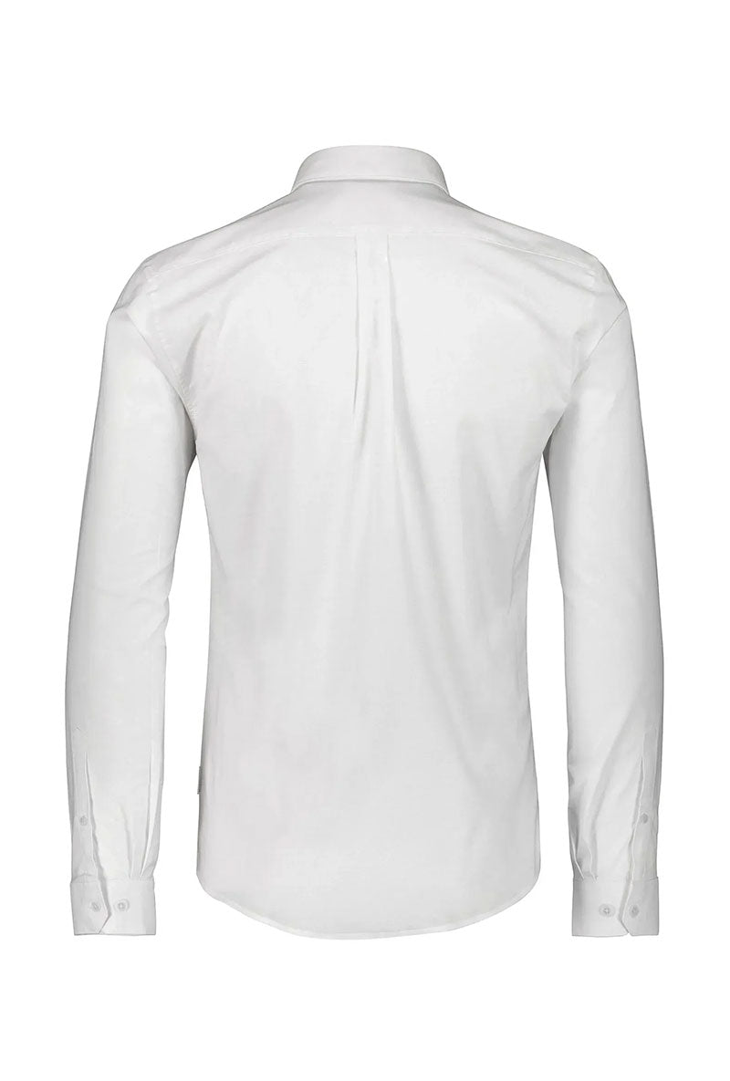 Back image of Oxford superflex ls shirt in white, by brand Lindbergh