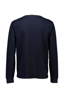 Back image of the Rugby sweat polo in navy, by brand Lindbergh