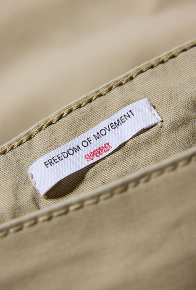 Detail image of Superflex chino pants in sand, by brand Lindbergh