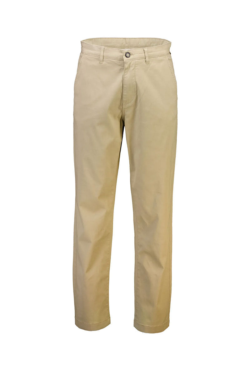 Front image of Superflex chino pants in sand, by brand Lindbergh